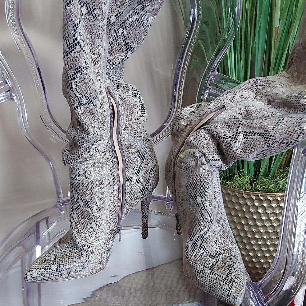 Jessica Simpson Snakeskin Heeled Boots